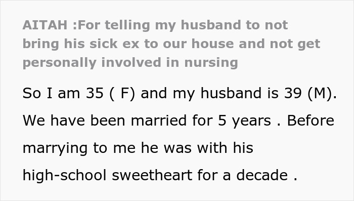Husband Drops Everything To Help His Sick Ex Wife, Doesn't Care What His Current Wife Thinks Husband Drops Everything To Help His Sick Ex Wife, Doesn't Care What His Current Wife Thinks