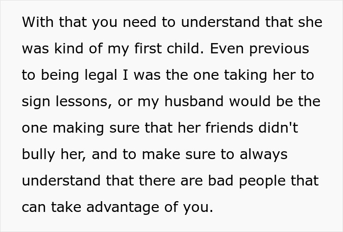 A screenshot of an update regarding a woman taking a nanny on a family vacation, ruining everything.