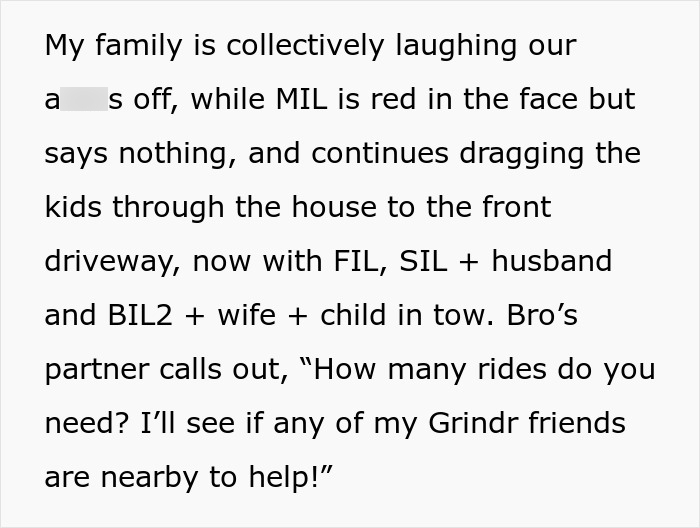 A wedding story showing family reaction to a bride's gay brother, leading to a wedding ban for groom's family.