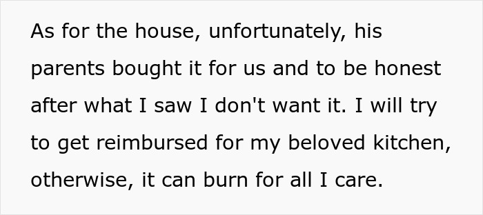 A woman rejecting her home after seeing her husband and sister naked.