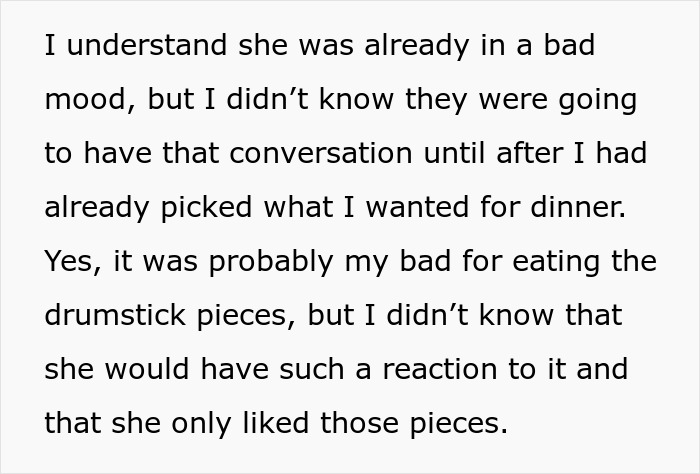 A woman's birthday dinner turns into a disaster when her teen sister starts crying over food.