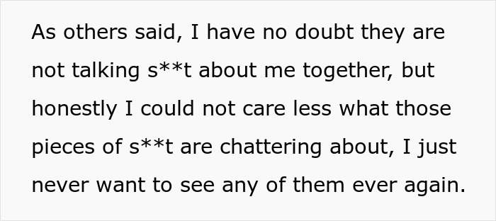 Screenshot of text about not caring what others say after Guy's accidental peek at her phone changed everything.