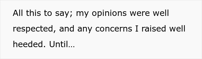 Text: Opinions respected until a stupid idea would prevent customers from entering the store. Text: Opinions respected until a stupid idea would prevent customers from entering the store.