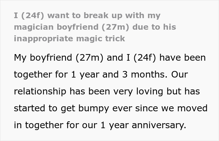 Magician Boyfriend Keeps Making Things Disappear, But One Final Trick Makes His Relationship Vanish