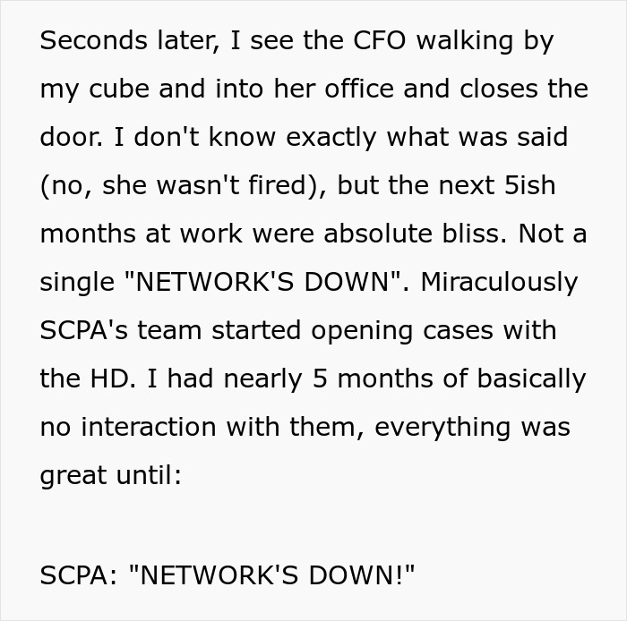 IT Worker Takes Down Buffoon Accountant With Clever Plan, Says "Network's Down" Right Back At Her IT Worker Takes Down Buffoon Accountant With Clever Plan, Says "Network's Down" Right Back At Her