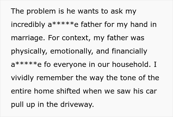 BF Refuses To Propose Without Her Estranged Father's Blessing And His GF Wonders Who She Is Dating