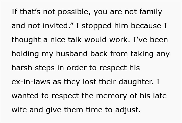 Woman Lets Her Husband Go Hard On His Ex-In-Laws After Her Son Starts Asking Painful Questions