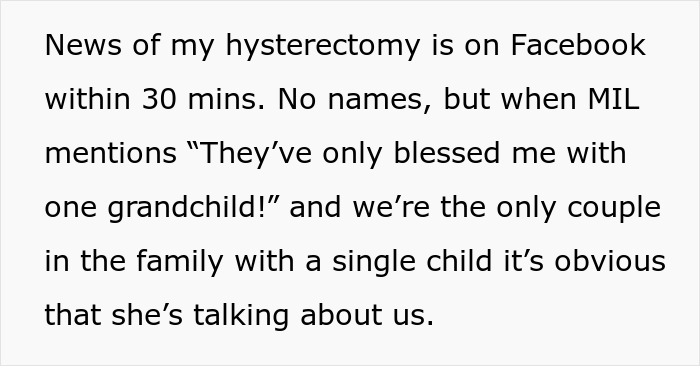 Woman Hides Hysterectomy From MIL For 18 Months, All Hell Breaks Loose When She Finally Finds Out Woman Hides Hysterectomy From MIL For 18 Months, All Hell Breaks Loose When She Finally Finds Out