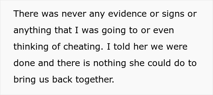 Text describing the woman ending her relationship due to her husband and sister's betrayal, finding them completely naked.
