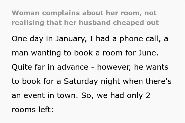 Cheap Husband Blames Hotel Staff For Tiny Room, Wife Mad As She Learns He Refused The Luxury Upgrade Cheap Husband Blames Hotel Staff For Tiny Room, Wife Mad As She Learns He Refused The Luxury Upgrade