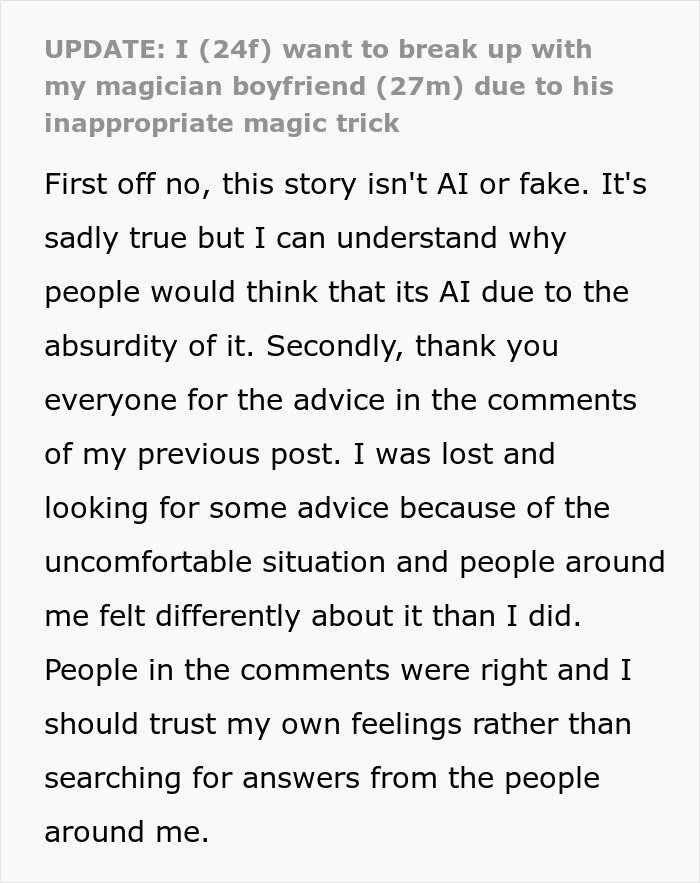 Magician Boyfriend Keeps Making Things Disappear, But One Final Trick Makes His Relationship Vanish