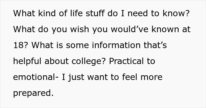 A teen asks for advice about life and college after escaping a controlling mom and learning body lies. A teen asks for advice about life and college after escaping a controlling mom and learning body lies.