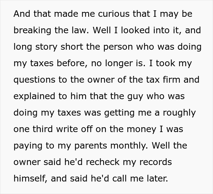 Text snippet explaining the entitled man's tax issues after the wedding proposal.