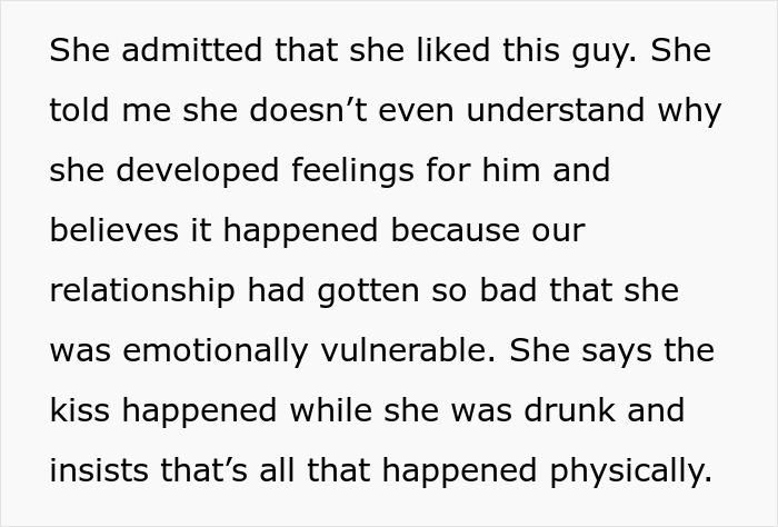 A cheating wife admits feelings for another man, claiming emotional vulnerability led to the affair. A cheating wife admits feelings for another man, claiming emotional vulnerability led to the affair.