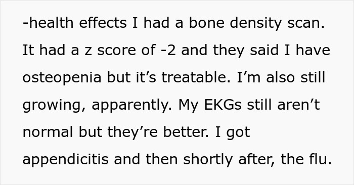 Teen shares struggles with osteopenia, abnormal EKGs, appendicitis, and the flu, learning about her own body. Teen shares struggles with osteopenia, abnormal EKGs, appendicitis, and the flu, learning about her own body.