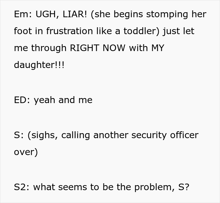 Text from an airport security encounter, showing toxic parents attempting to stop their 18YO daughter from leaving the country. Text from an airport security encounter, showing toxic parents attempting to stop their 18YO daughter from leaving the country.