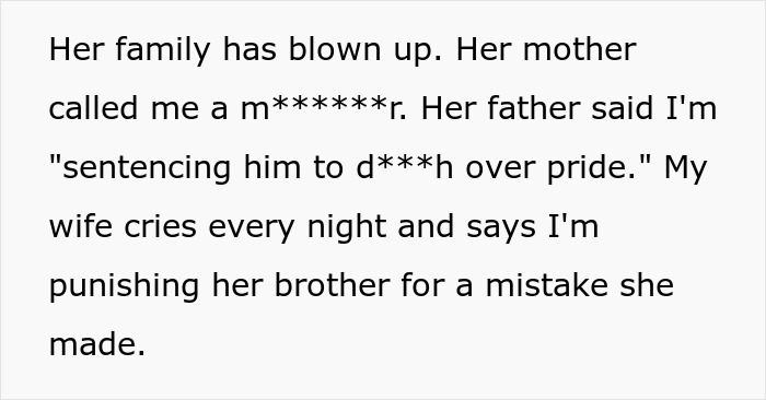 A man reconsiders donating a kidney to his brother-in-law (BIL) after a family dispute. A man reconsiders donating a kidney to his brother-in-law (BIL) after a family dispute.
