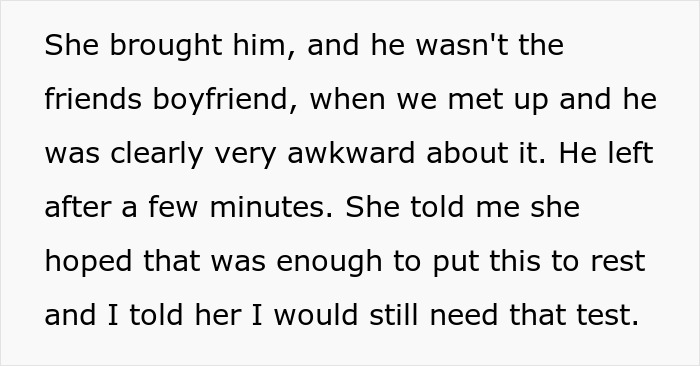 Husband gets weirded out as his wife brings a man, still needs the paternity test.