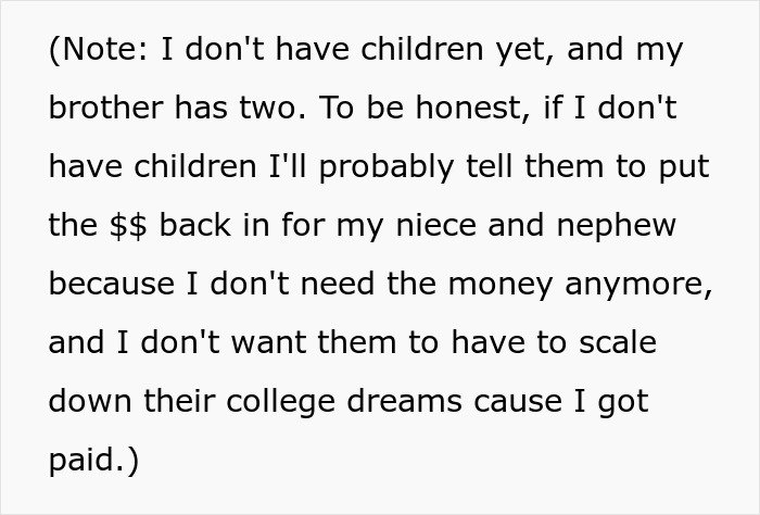 Great-grandma's will, a note discusses intentions to reallocate funds for niece and nephew's college if no children. Great-grandma's will, a note discusses intentions to reallocate funds for niece and nephew's college if no children.