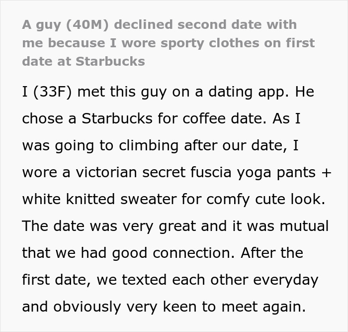 Screenshot of a baffled woman explaining how a guy canceled their date over a theory about her Instagram. Screenshot of a baffled woman explaining how a guy canceled their date over a theory about her Instagram.