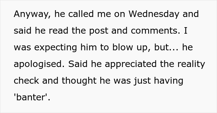 Text about brother apologizing for using autism as an excuse, realizing his banter was hurtful to his sister. Text about brother apologizing for using autism as an excuse, realizing his banter was hurtful to his sister.