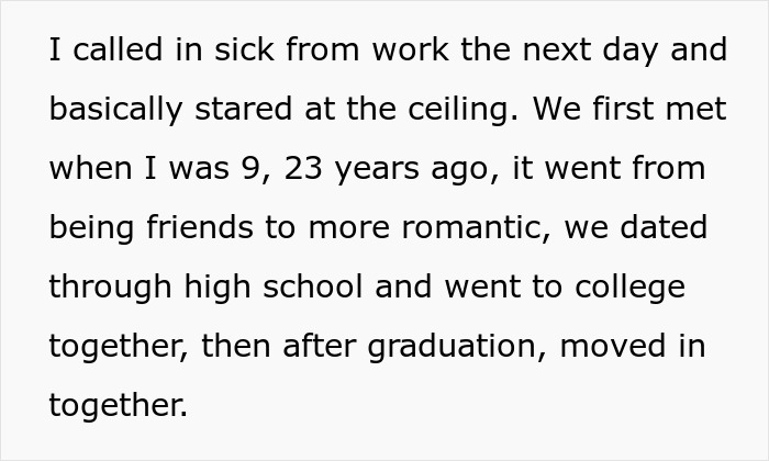 Text detailing the long history of the relationship, from friends to romantic, amidst future mother-in-law issues.