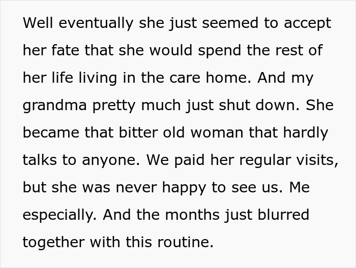 Entitled man proposes at wedding and loses more, a bitter old woman in a care home, unhappy and isolated.