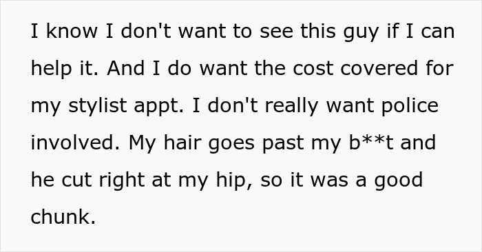 Woman's Creepy Coworker Cut Off Her Hair After Months Of Weird Comment, Blames It On "Intrusive Thought" Woman's Creepy Coworker Cut Off Her Hair After Months Of Weird Comment, Blames It On "Intrusive Thought"
