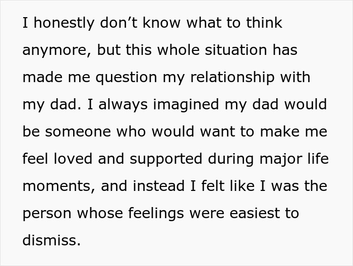 Dad Ruins Bond With Bride Over His GF Of 1.5 Years, Invites Her To Wedding Against Daughter’s Wishes Dad Ruins Bond With Bride Over His GF Of 1.5 Years, Invites Her To Wedding Against Daughter’s Wishes