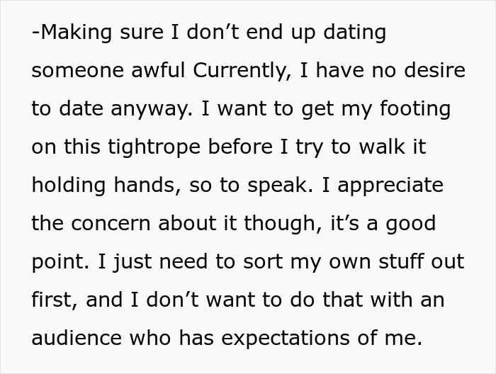 Teen explains taking time for herself, sorting out personal matters before dating, learning about her own body. Teen explains taking time for herself, sorting out personal matters before dating, learning about her own body.
