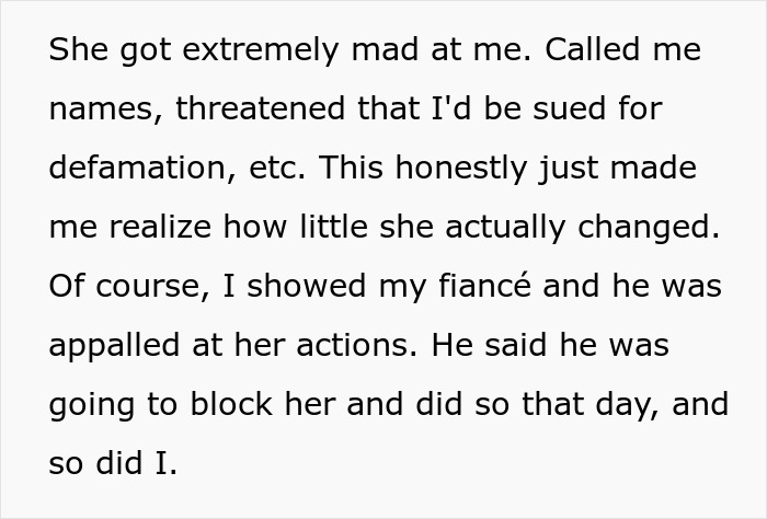 Further text elaborating on a woman's scary fixation over a groom and an unsettling turn, absolutely unhinged.