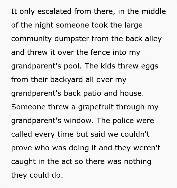 Elderly guy deals with owner throwing dumpster in pool and eggs on patio, escalating neighbor conflict. Elderly guy deals with owner throwing dumpster in pool and eggs on patio, escalating neighbor conflict.