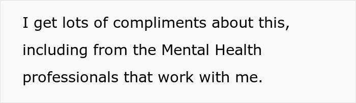 Text snippet about mental health professionals and service dog for anxious sibling at wedding.