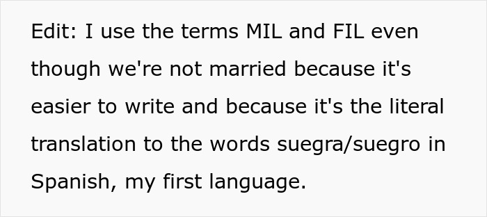Text explaining MIL and FIL terms used in the story about the autistic guy and his GF, mom psycho smear campaign. Text explaining MIL and FIL terms used in the story about the autistic guy and his GF, mom psycho smear campaign.