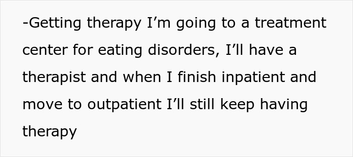 A teen escapes controlling mom. The text mentions getting therapy for eating disorders at a treatment center. A teen escapes controlling mom. The text mentions getting therapy for eating disorders at a treatment center.