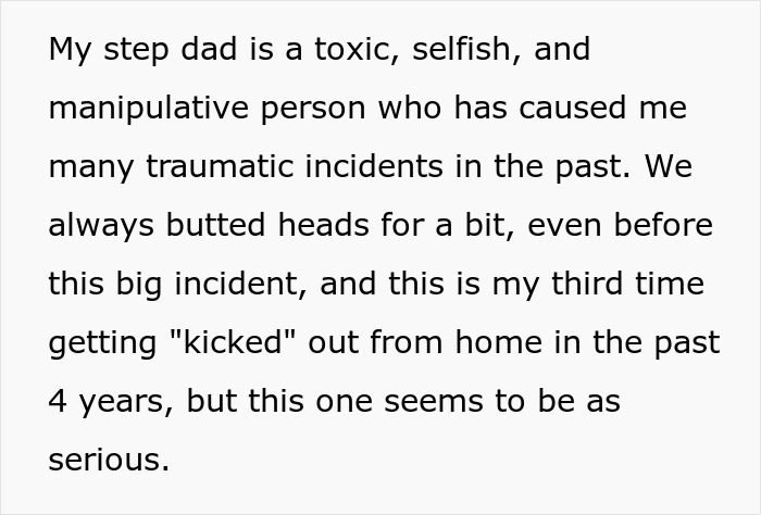 "Red Flags": Controlling Stepdad Livid About 22YO's Healthy Relationship, Threatens Homelessness "Red Flags": Controlling Stepdad Livid About 22YO's Healthy Relationship, Threatens Homelessness