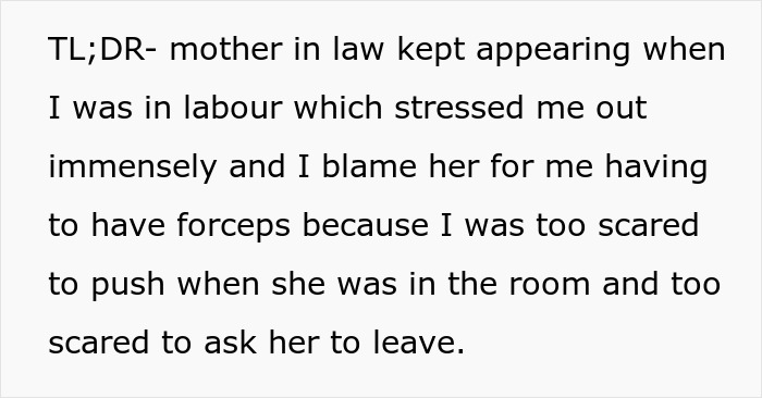 New mom feels betrayed as MIL forces her way into the delivery room; husband doesn't stop her. New mom feels betrayed as MIL forces her way into the delivery room; husband doesn't stop her.