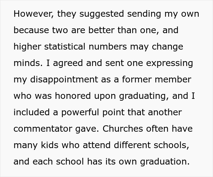 Church Enforces Homeschooling Ideology, 18YO Upset That They Cancel Their Own Graduation Tradition Church Enforces Homeschooling Ideology, 18YO Upset That They Cancel Their Own Graduation Tradition