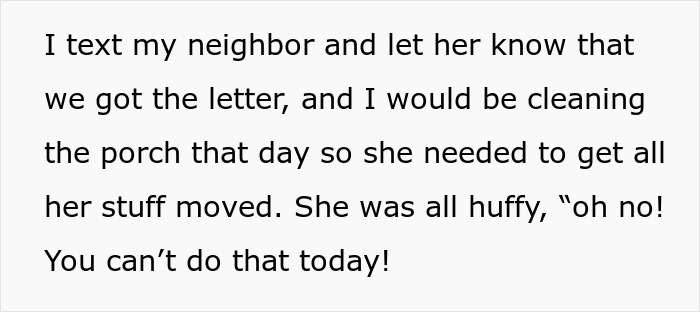 Neighbors Throw A Fit About Woman Cleaning Porch, She Maliciously Complies With HOA’s Response Neighbors Throw A Fit About Woman Cleaning Porch, She Maliciously Complies With HOA’s Response