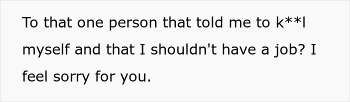 A software engineer finds out about a new hiring scam. The image shows a text about a person being told to k**l themselves.