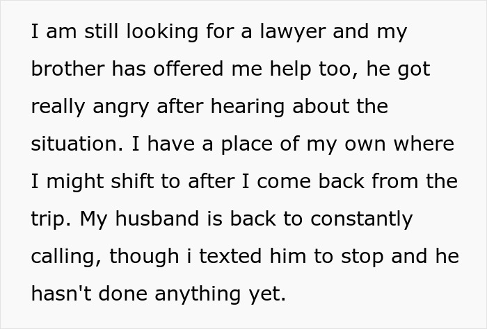 Woman looking for a lawyer, husband still calling, making her look at old pics with ex and overhearing things. Woman looking for a lawyer, husband still calling, making her look at old pics with ex and overhearing things.