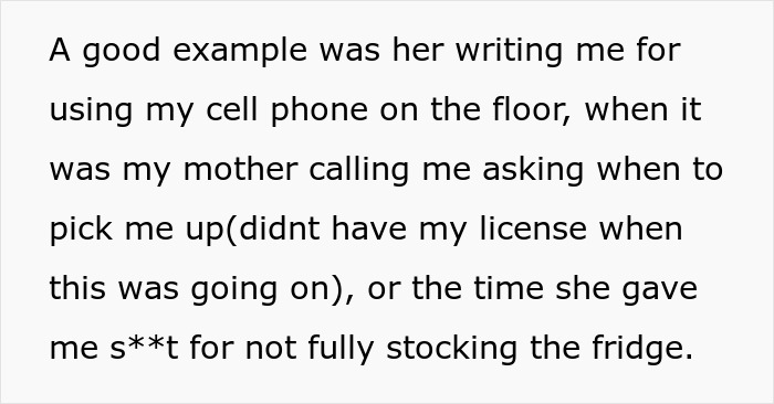 Text snippet: A lazy manager reprimanding a student worker for using a cell phone and not stocking the fridge.