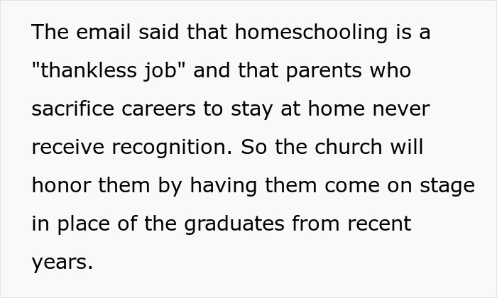 Church Enforces Homeschooling Ideology, 18YO Upset That They Cancel Their Own Graduation Tradition Church Enforces Homeschooling Ideology, 18YO Upset That They Cancel Their Own Graduation Tradition
