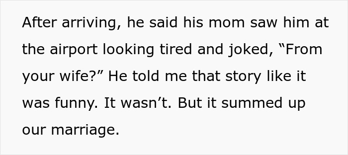A woman talks about feeling like the third wheel in her marriage, highlighting a MIL joke about being tired from his wife. A woman talks about feeling like the third wheel in her marriage, highlighting a MIL joke about being tired from his wife.