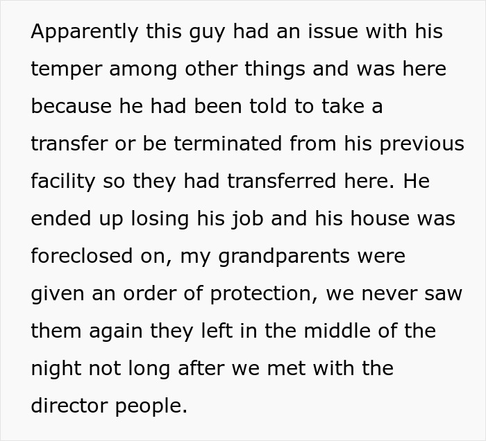 Elderly guy calls animal control to save neglected dog. Text describes neighbor losing job and house, and grandparents getting a protection order. Elderly guy calls animal control to save neglected dog. Text describes neighbor losing job and house, and grandparents getting a protection order.