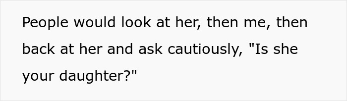 Text detailing how strangers question a mixed-race mom about her blue-eyed kid, tired of explaining her child's heritage. Text detailing how strangers question a mixed-race mom about her blue-eyed kid, tired of explaining her child's heritage.