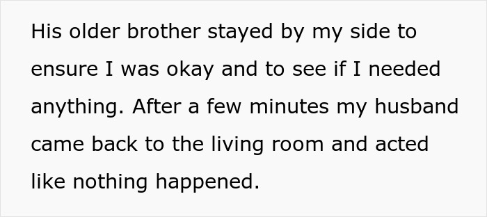 Text describing the aftermath of the husband's violent reaction after accidentally serving allergic SIL peanuts. Text describing the aftermath of the husband's violent reaction after accidentally serving allergic SIL peanuts.