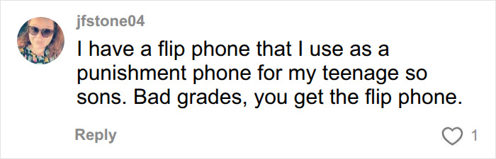 A comment about Aziz Ansari's lifestyle, detailing using a flip phone as punishment for teenage sons, referencing his marriage. A comment about Aziz Ansari's lifestyle, detailing using a flip phone as punishment for teenage sons, referencing his marriage.