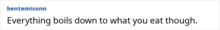 Image of a comment about diet, relating to people swapping toothpaste for African twig for a white smile. Image of a comment about diet, relating to people swapping toothpaste for African twig for a white smile.