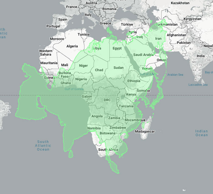 Map shows the actual scale of Russia superimposed on the continent of Africa, highlighting their relative sizes.